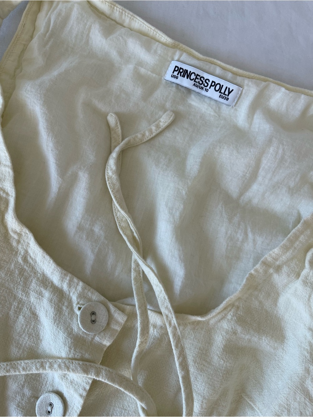 Princess Polly yellow Button-Front top